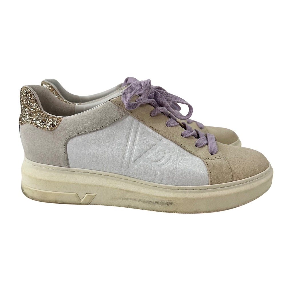 VERONICA BEARD Geri Colorblock‎ Leather & Suede Sneakers Size 9